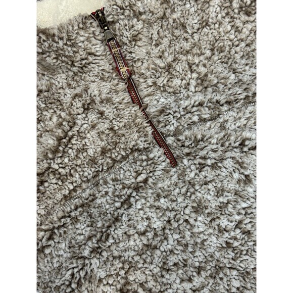 Grizzly Sherpa Pullover Women’s M  Quarter Zip Fleece Brown Beige Sweater Winter - Picture 4 of 9